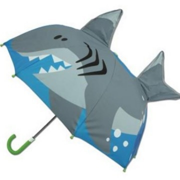 Παιδική ομπρέλα 3D φιγούρες ζώων, μακριά λαβή, καρτούν σχέδιο, 8 βέργες, πολυεστερικό ύφασμα, ίνες στύλοι και λαβή, χειροκίνητο άνοιγμα