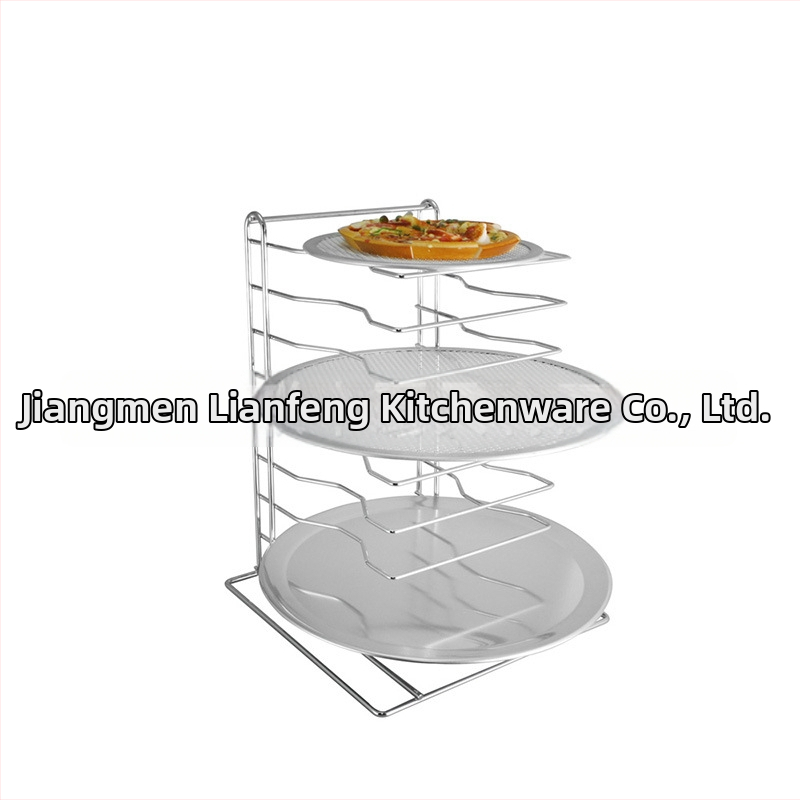 HARVEST Minimalistický stojan na pizzu a plechy na pečenie, z finého železa, kuchynský regál