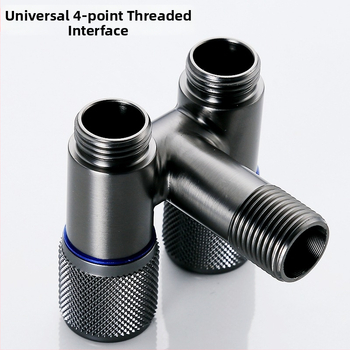 Kran za perilicu s jednim ulazom i dva izlaza, ugradbeni u zid, nehrđajući čelik, model T-tip, radni tlak <0,7 MPa, unutarnji promjer univerzalni 4 točke, tuš za WC, dvostruki vodeni razvodnik