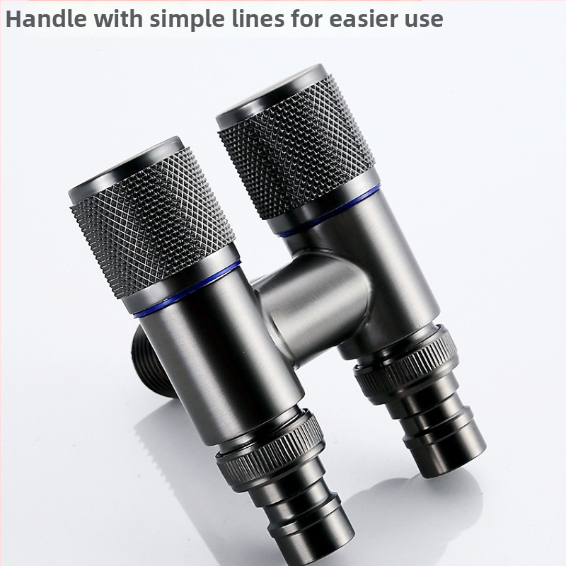 Kran za perilicu s jednim ulazom i dva izlaza, ugradbeni u zid, nehrđajući čelik, model T-tip, radni tlak <0,7 MPa, unutarnji promjer univerzalni 4 točke, tuš za WC, dvostruki vodeni razvodnik