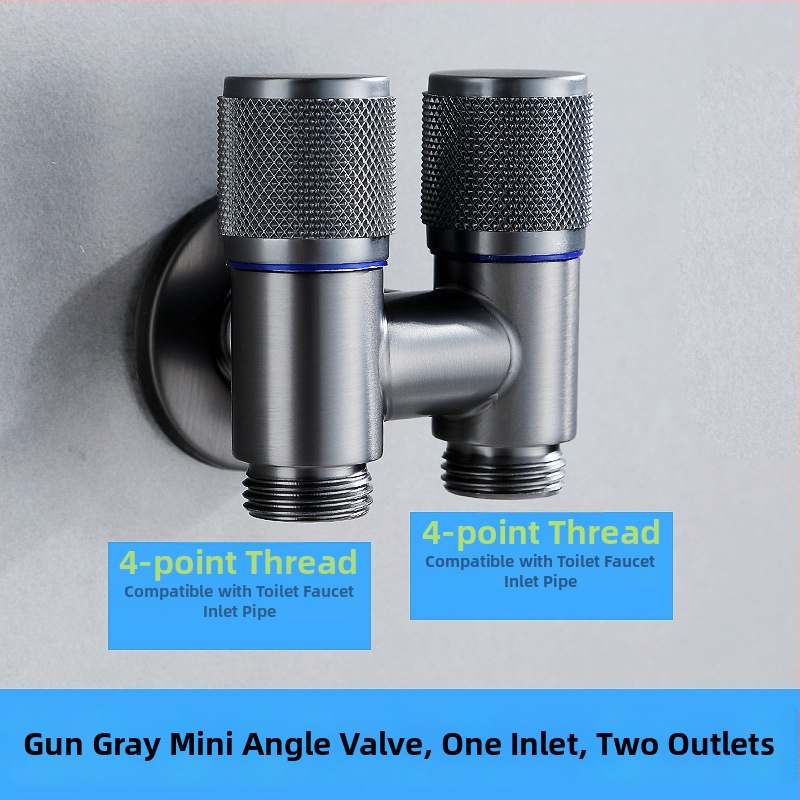 Kran za perilicu s jednim ulazom i dva izlaza, ugradbeni u zid, nehrđajući čelik, model T-tip, radni tlak <0,7 MPa, unutarnji promjer univerzalni 4 točke, tuš za WC, dvostruki vodeni razvodnik