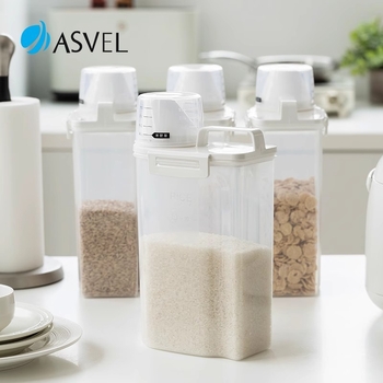 ASVEL δοχείο αποθήκευσης δημητριακών με σφράγιση – ανθεκτικό στη υγρασία και εντόμους, ακανόνιστο σχήμα (2,1–3 L)