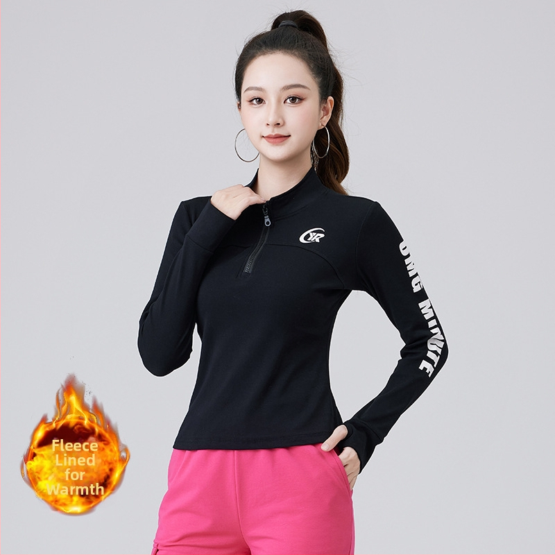 Τοπ με μακριά μανίκια για square dance – φλις επένδυση από βαμβάκι, γυναικείο, χειμώνας/φθινόπωρο/άνοιξη, μάρκα YEROSE