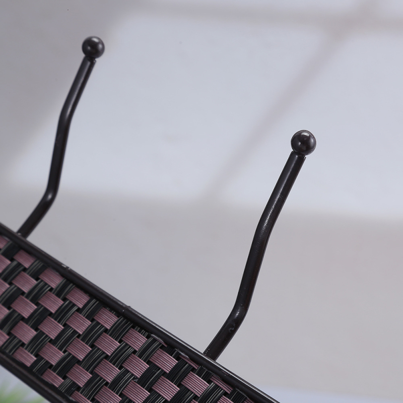 Стенна закачалка за кухня и спалня, железна, многоредова, носеща 5–10 кг, комплект от 5 броя