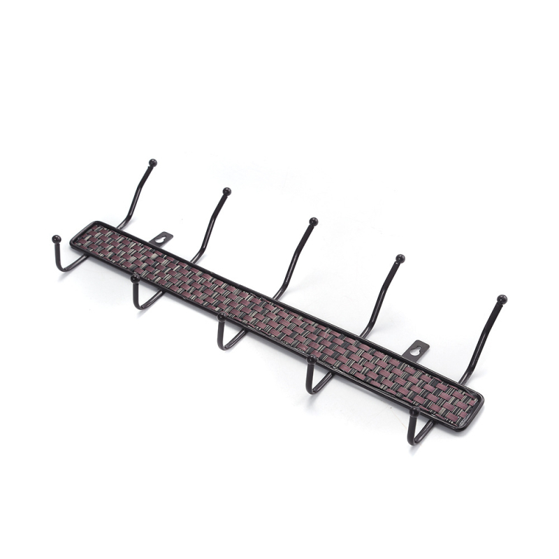 Стенна закачалка за кухня и спалня, железна, многоредова, носеща 5–10 кг, комплект от 5 броя