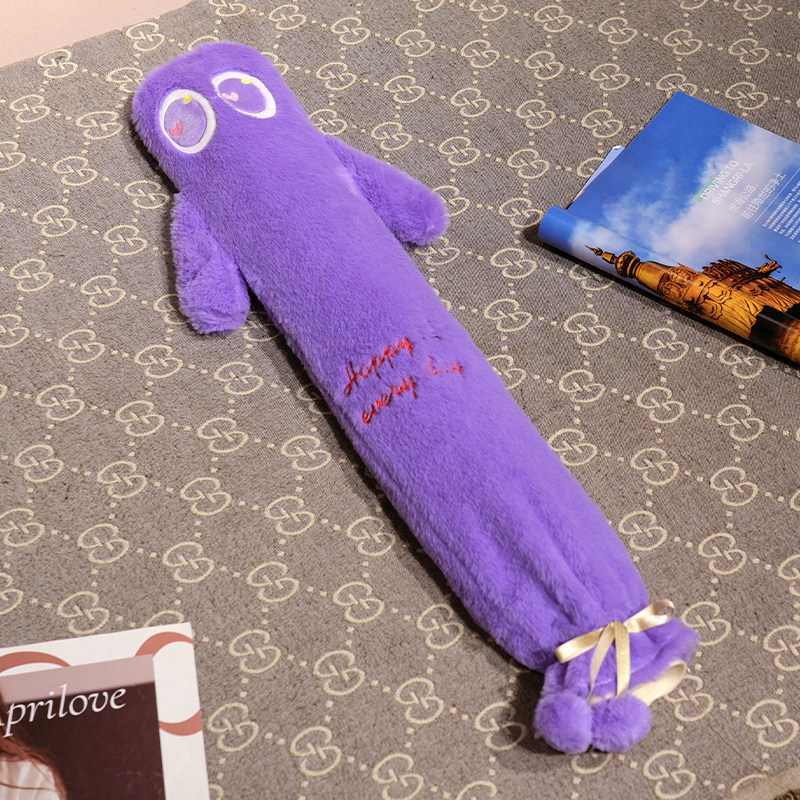 Μακρύς θερμός φιαλιδάκι νερού για κρεβάτι, παρατεταμένη πλήρωση, παχύτερο και ανθεκτικό σε εκρήξεις θερμαντικό επίθεμα, για τα πόδια κατά τον ύπνο, απλός σχεδιασμός, καουτσούκ