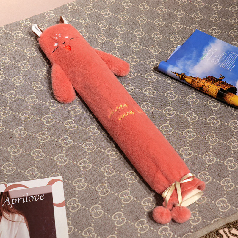 Μακρύς θερμός φιαλιδάκι νερού για κρεβάτι, παρατεταμένη πλήρωση, παχύτερο και ανθεκτικό σε εκρήξεις θερμαντικό επίθεμα, για τα πόδια κατά τον ύπνο, απλός σχεδιασμός, καουτσούκ