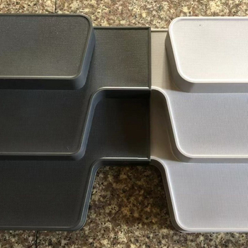 3-slojni povlačni plastični stalak za skladištenje, pogodan za kuhinju i radni stol