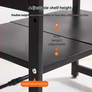 Ράφι δαπέδου για φούρνο μικροκυμάτων, πολυεπίπενο ράφι αποθήκευσης κουζίνας, χάλυβας άνθρακα, OEM λογότυπο, μοντέρνο μινιμαλιστικό στυλ