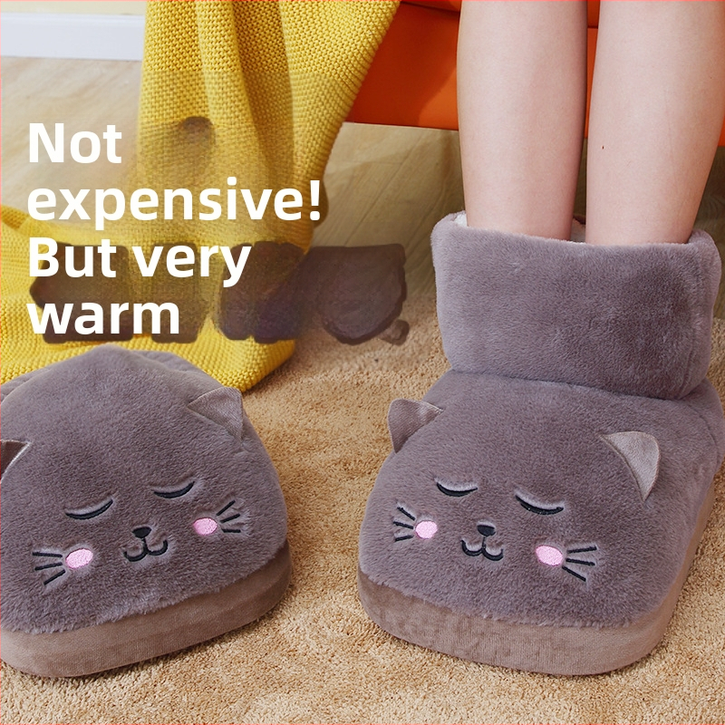 Električne grijane papuče, USB napajanje, gornji dio od velura, plastična potplata, unisex