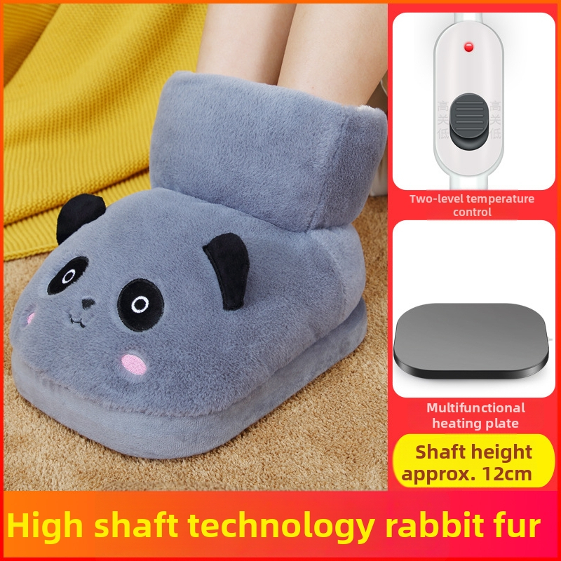 Elektrické vyhrievacie papuče, USB napájanie, vrchná časť z veluru, plastová podrážka, unisex