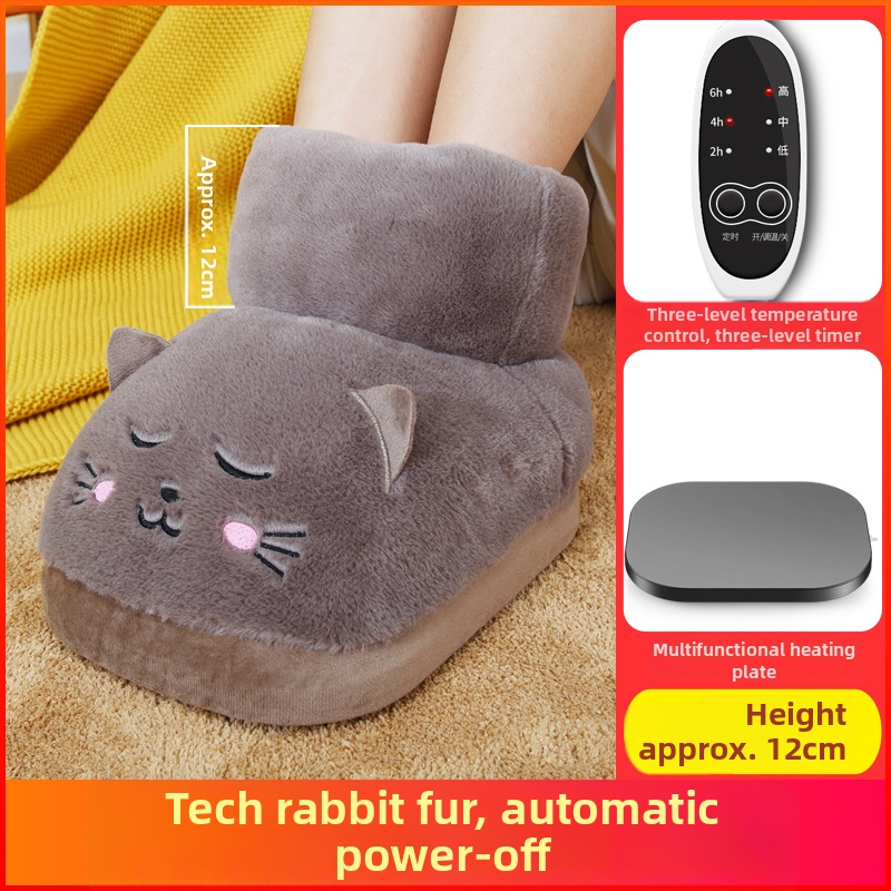 Elektrické vyhrievacie papuče, USB napájanie, vrchná časť z veluru, plastová podrážka, unisex