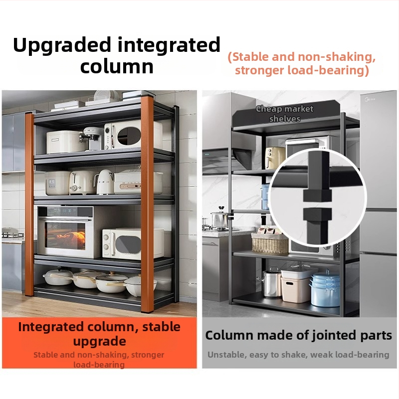 Επιδαπέδιο πολύ-επίπεδο ράφι αποθήκευσης για φούρνο μικροκυμάτων και κατσαρόλες, μεταλλικός, μάρκα Sanwei SW