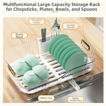 Raft de uscare pentru vase din plastic, podea — model 2301, stil modern minimalist