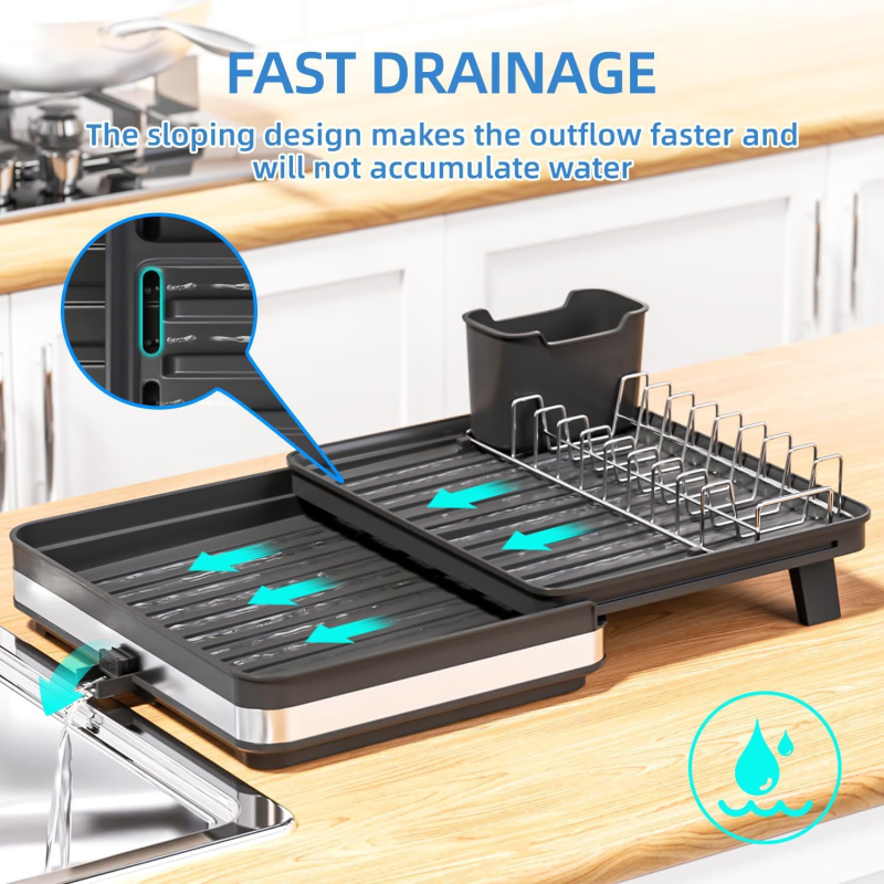 Nothing plastični držač za sudoperu s izvlačnim prostorom za suđe i pribor, moguć ispis logotipa, prilagodljiv, lansiran jesenas 2020