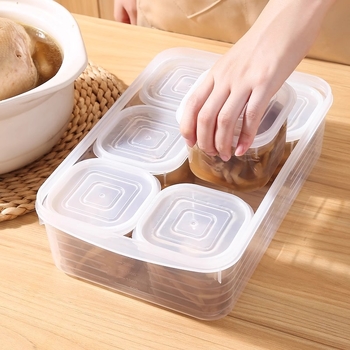 Κουτί μερίδων σούπας για κατάψυξη - Πλαστικό τροφίμου, ζωμός από κόκαλα και κοτόσουπα, οργάνωση αποθήκευσης κατάψυξης