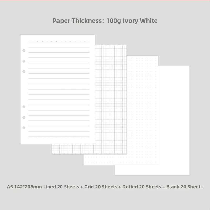 Monroe A5A6 dopuna za bilježnicu, A5 jezgra, 45 listova, 6 rupa