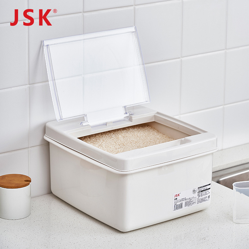 JSK PP plastični spremnik za rižu s hermetičkim poklopcem, otporan na vlagu i insekte, kapacitet 9–10 L
