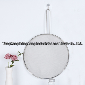 Nerezová oceľová obrazovka proti špliechaniu oleja s výbušne odolným krytom | Mingzeng značka, moderný minimalistický štýl, tlačené logo, prispôsobenie spracovania