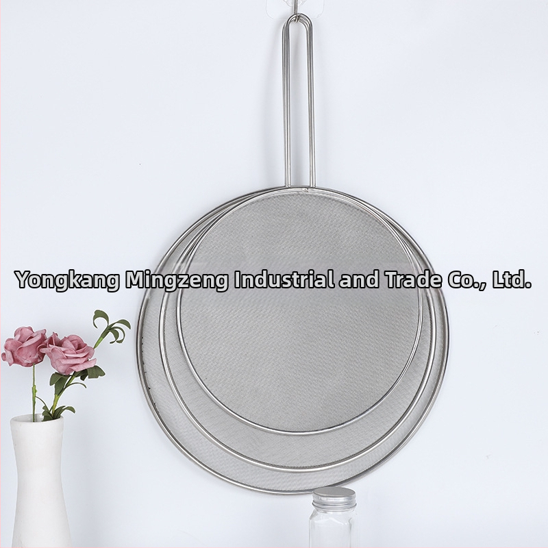 Nerezová oceľová obrazovka proti špliechaniu oleja s výbušne odolným krytom | Mingzeng značka, moderný minimalistický štýl, tlačené logo, prispôsobenie spracovania