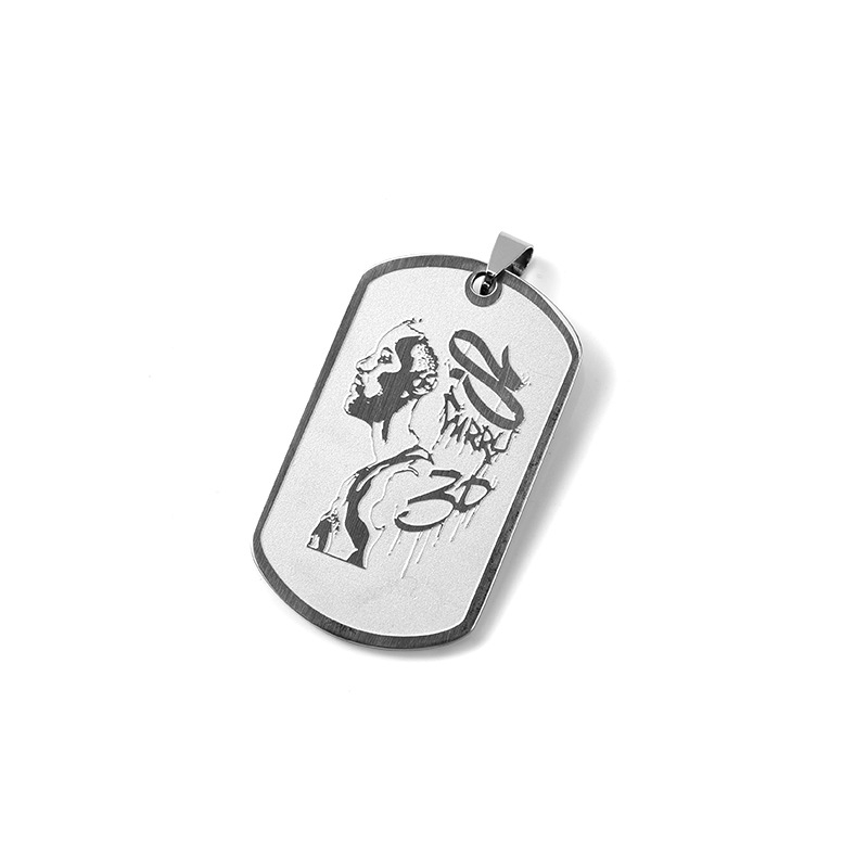 Кулон със звезда за баскетбол — неръждаема стомана, персонализация, печат на лого, спортен аксесоар за баскетбол