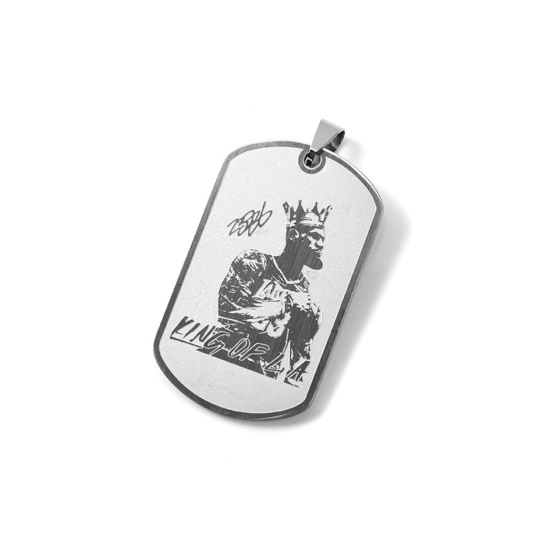 Кулон със звезда за баскетбол — неръждаема стомана, персонализация, печат на лого, спортен аксесоар за баскетбол