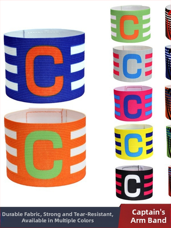 Nylonová kapitánska manžeta na futbal s Velcro, tvaru C, prispôsobiteľná tréningová pomôcka