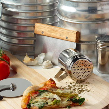 Sticlă de condimente din oțel inoxidabil și shaker pentru piper, cu mâner și capac, personalizabilă cu imprimare a logo-ului, diverse opțiuni de găuri