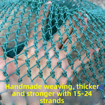 Ručne vyrobená rybárska sieť s hlavou z nehrdzavejúcej ocele a dvojitým kruhom, odolná voči opotrebeniu, na lov rýb a kačíc