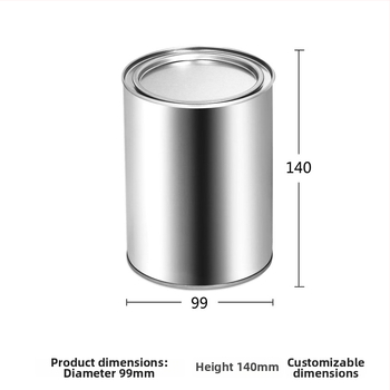 Okrugla metalna kutija za hranu s UV otiskom, kapaciteta 10000, otisnut logotip