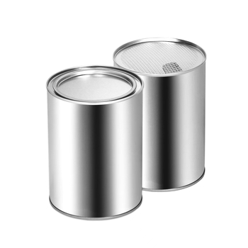 Okrugla metalna kutija za hranu s UV otiskom, kapaciteta 10000, otisnut logotip