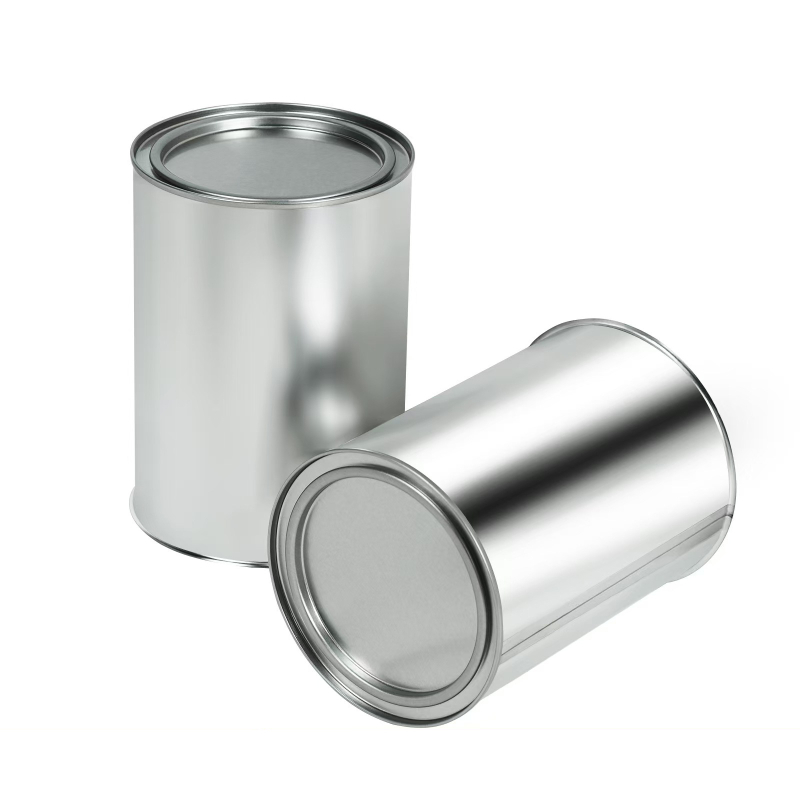 Okrugla metalna kutija za hranu s UV otiskom, kapaciteta 10000, otisnut logotip