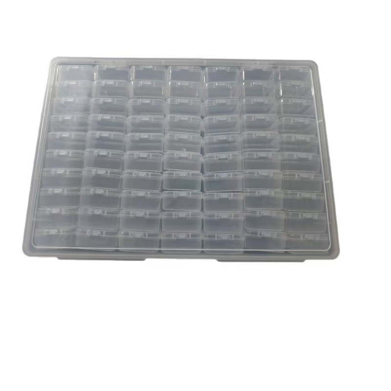 Kutija za pohranu nakita s poklopcem, PET+PP plastika, kapacitet 1 L, set od 24 komada