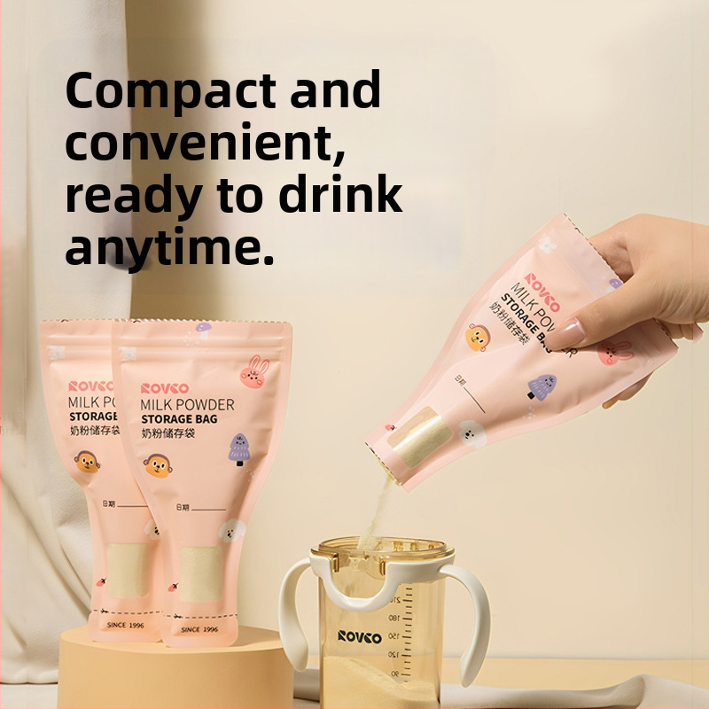 Jednorázové vrecká na skladovanie materského mlieka, prenosné a uzavreté na cestách; objem 60 g, PET/PE s tlačovou farbou; balenie 30 kusov