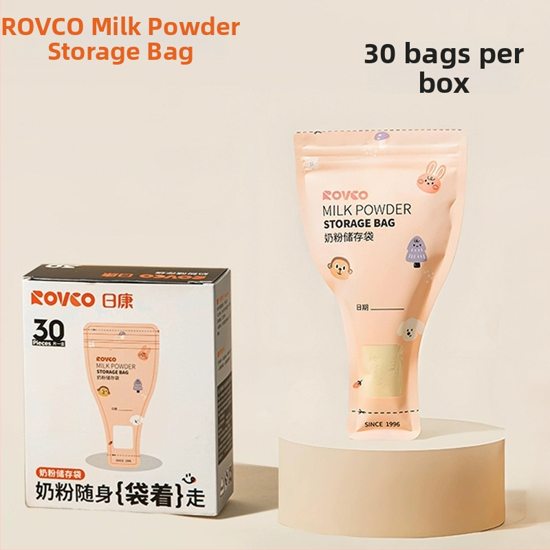 Jednorázové vrecká na skladovanie materského mlieka, prenosné a uzavreté na cestách; objem 60 g, PET/PE s tlačovou farbou; balenie 30 kusov