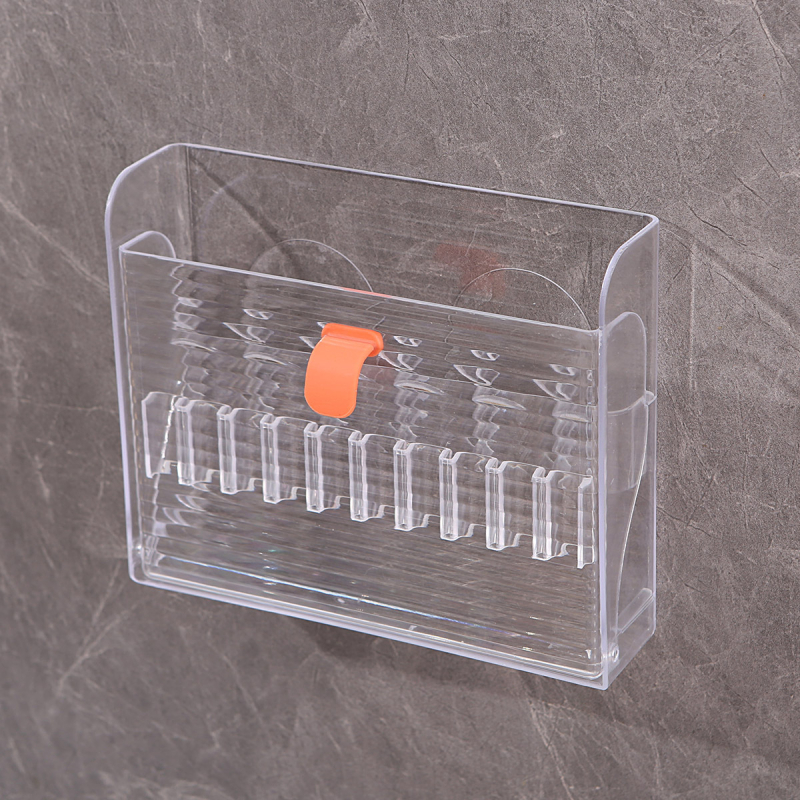 Козметична кутия за съхранение с прозрачен огледален шкаф, стенен монтаж — PP материал, печат на лого, персонализация, щракващо затваряне