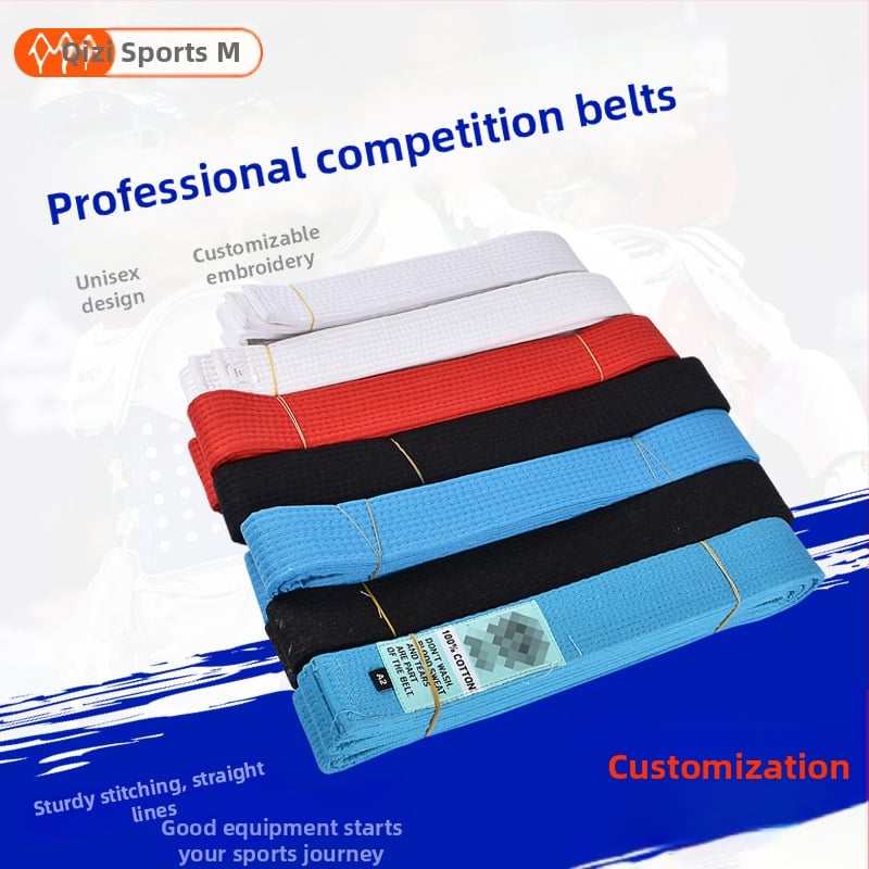 Centură de clasament pentru Taekwondo/Judo, din bumbac, model în dungi sau uniform, căptușeală din bumbac, potrivită pentru antrenamente