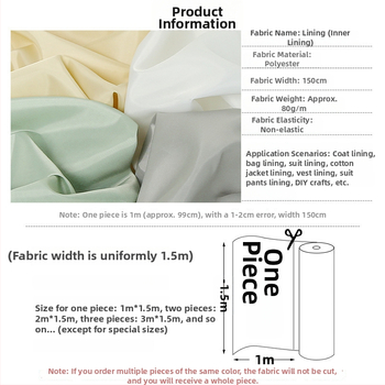 Taftová vnútorná podšívka na kabáty a tašky — vnútorný materiál odevov; Číslo artikla aADb7hGS; Vlastná značka: Áno