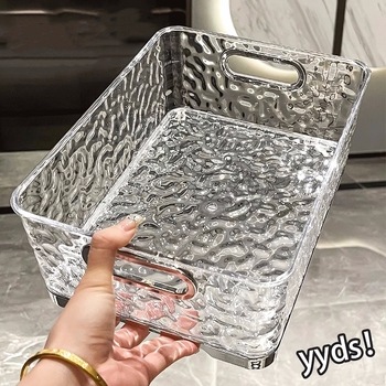 Prozirna PET kutija za pohranu s držalom, kapacitet 18 L, moderni minimalistički dizajn za kozmetiku i nakit