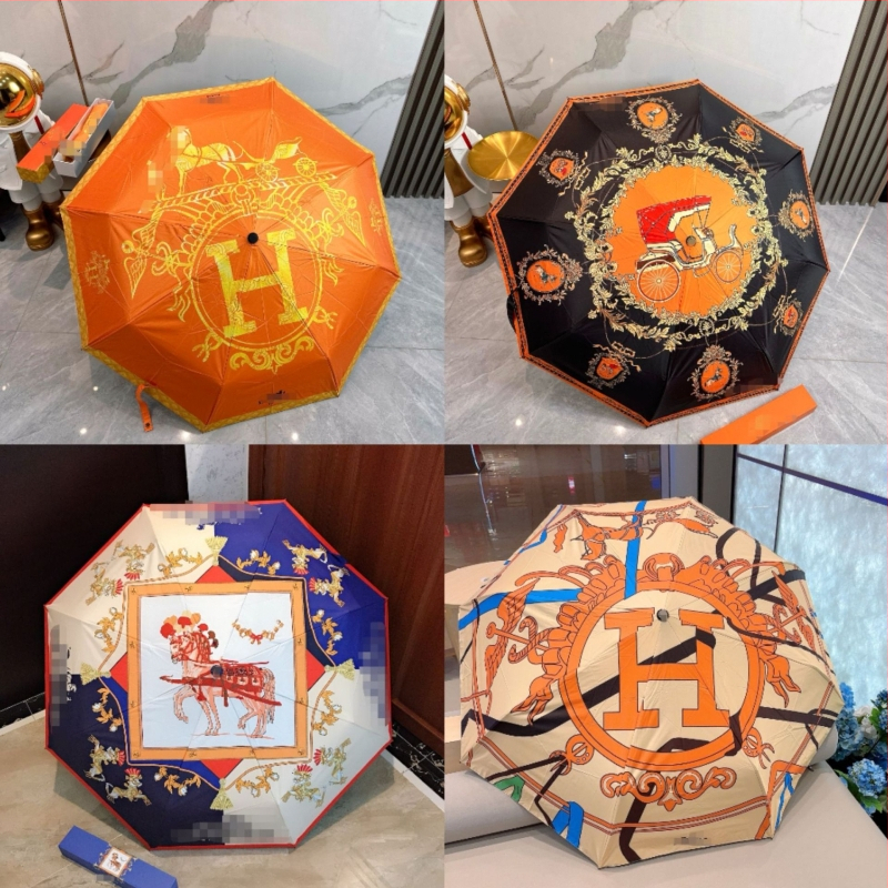 Πλήρως αυτόματη αναδιπλούμενη ομπρέλα για ήλιο και βροχή με εκτύπωση καρό, UPF > 50, 8 βραχίονες, ακτίνα 50–55 cm, ύφασμα 210T