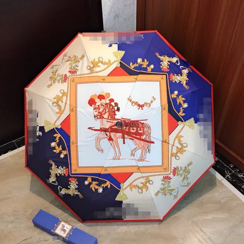 Πλήρως αυτόματη αναδιπλούμενη ομπρέλα για ήλιο και βροχή με εκτύπωση καρό, UPF > 50, 8 βραχίονες, ακτίνα 50–55 cm, ύφασμα 210T