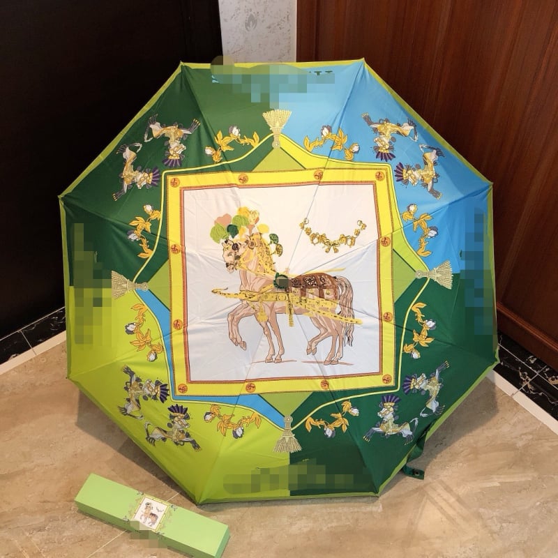 Πλήρως αυτόματη αναδιπλούμενη ομπρέλα για ήλιο και βροχή με εκτύπωση καρό, UPF > 50, 8 βραχίονες, ακτίνα 50–55 cm, ύφασμα 210T