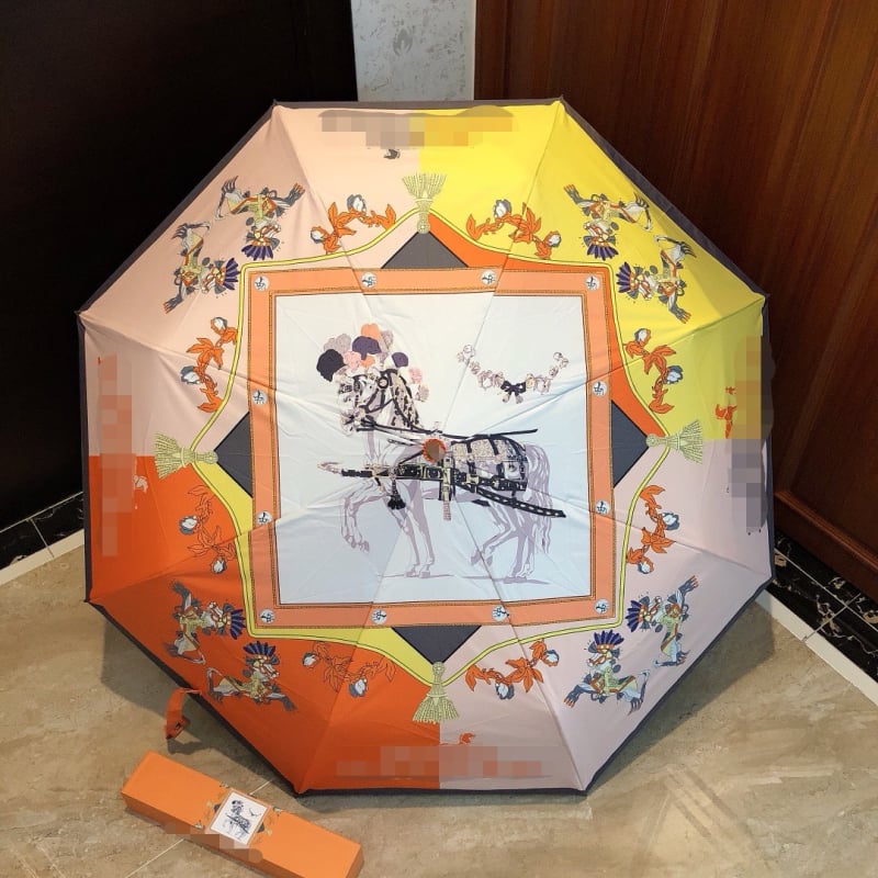 Πλήρως αυτόματη αναδιπλούμενη ομπρέλα για ήλιο και βροχή με εκτύπωση καρό, UPF > 50, 8 βραχίονες, ακτίνα 50–55 cm, ύφασμα 210T