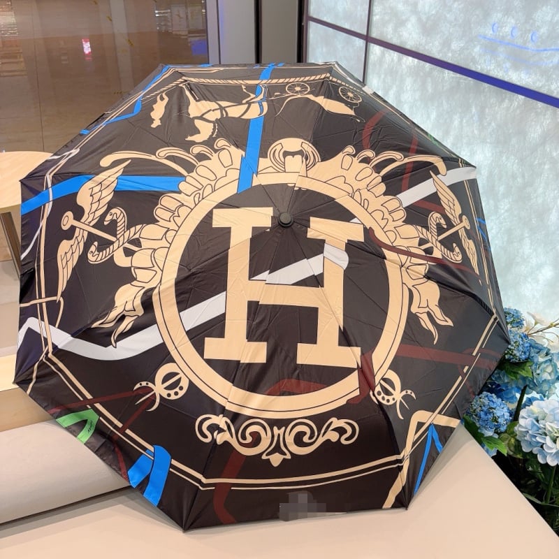 Πλήρως αυτόματη αναδιπλούμενη ομπρέλα για ήλιο και βροχή με εκτύπωση καρό, UPF > 50, 8 βραχίονες, ακτίνα 50–55 cm, ύφασμα 210T