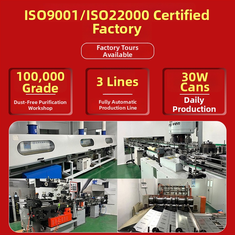 Okrugla limenka od pleh ploče za mlijeko u prahu, offset tisak i utisnuti logotip, kapacitet 60