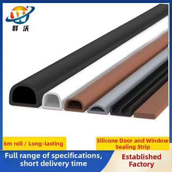 Silikónové tesnenia na dvere a okná, samolepiace, zvukovo izolujúce, odolné voči opotrebeniu, tvrdosť 65, značka Qunwo