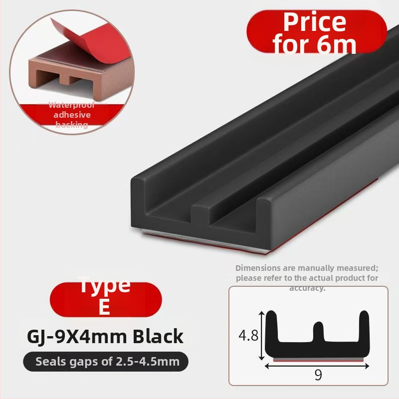 Silikónové tesnenia na dvere a okná, samolepiace, zvukovo izolujúce, odolné voči opotrebeniu, tvrdosť 65, značka Qunwo