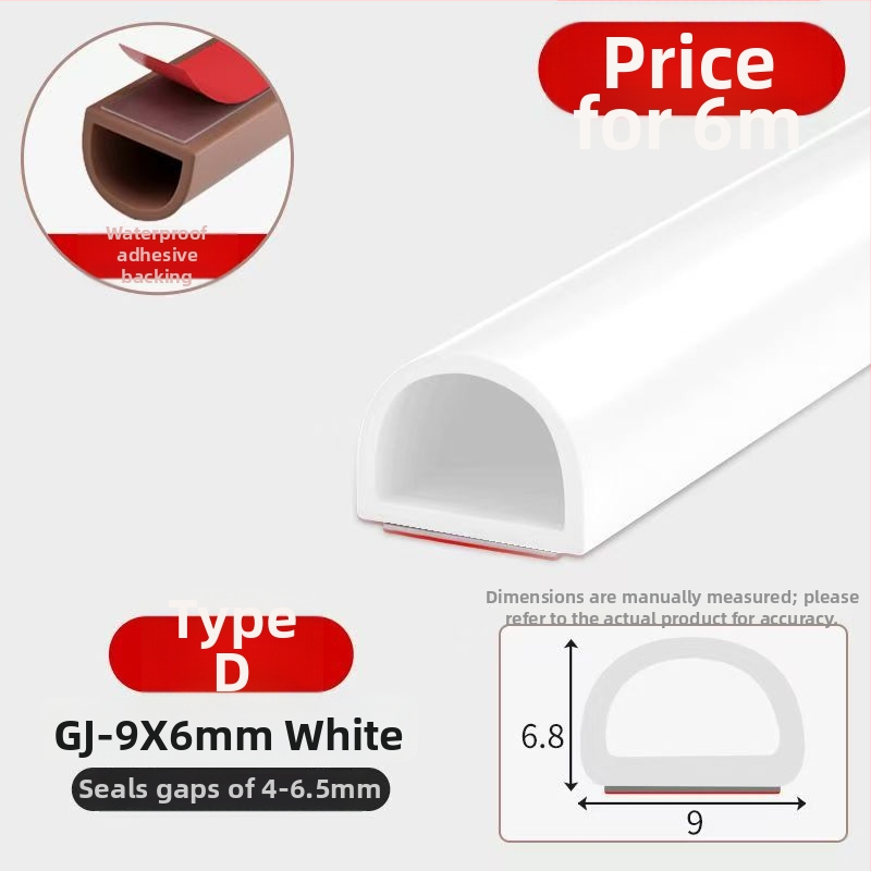 Silikónové tesnenia na dvere a okná, samolepiace, zvukovo izolujúce, odolné voči opotrebeniu, tvrdosť 65, značka Qunwo