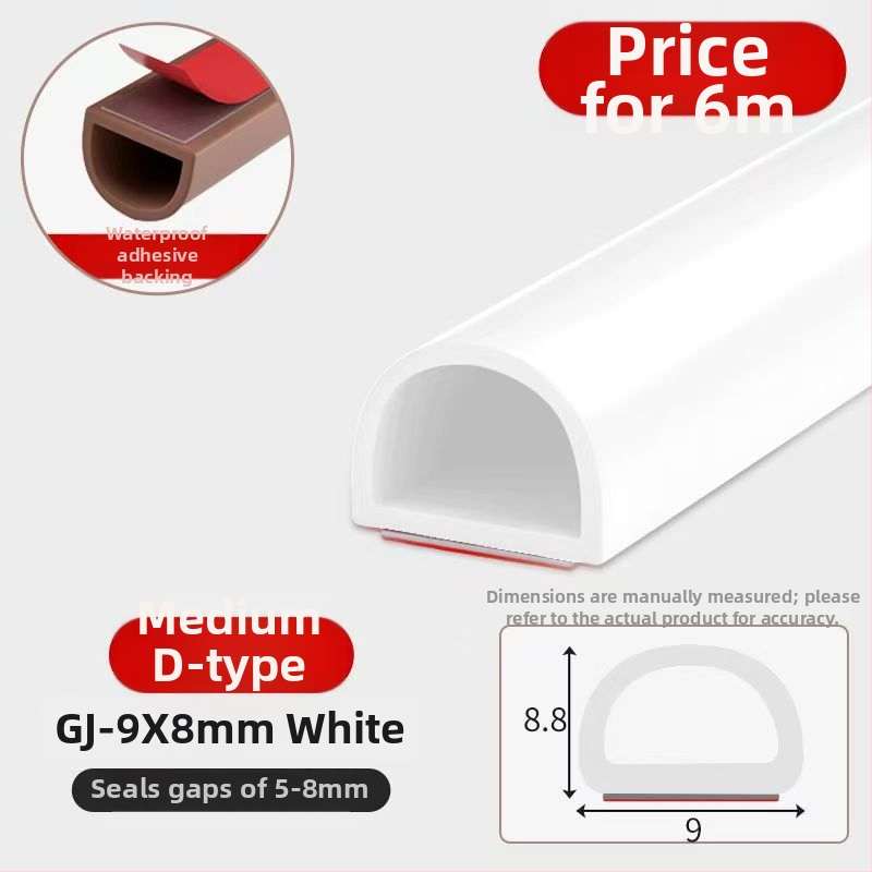 Silikónové tesnenia na dvere a okná, samolepiace, zvukovo izolujúce, odolné voči opotrebeniu, tvrdosť 65, značka Qunwo