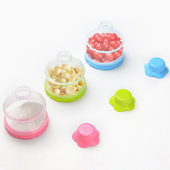 Βρεφικό μεταφερόμενο κουτί γάλακτος με τρία διαμερίσματα και ανεξάρτητες θήκες, αποσπώμενος σχεδιασμός, PP υλικό, απλός στυλ, διαθέσιμο ιδιωτικής ετικέτας